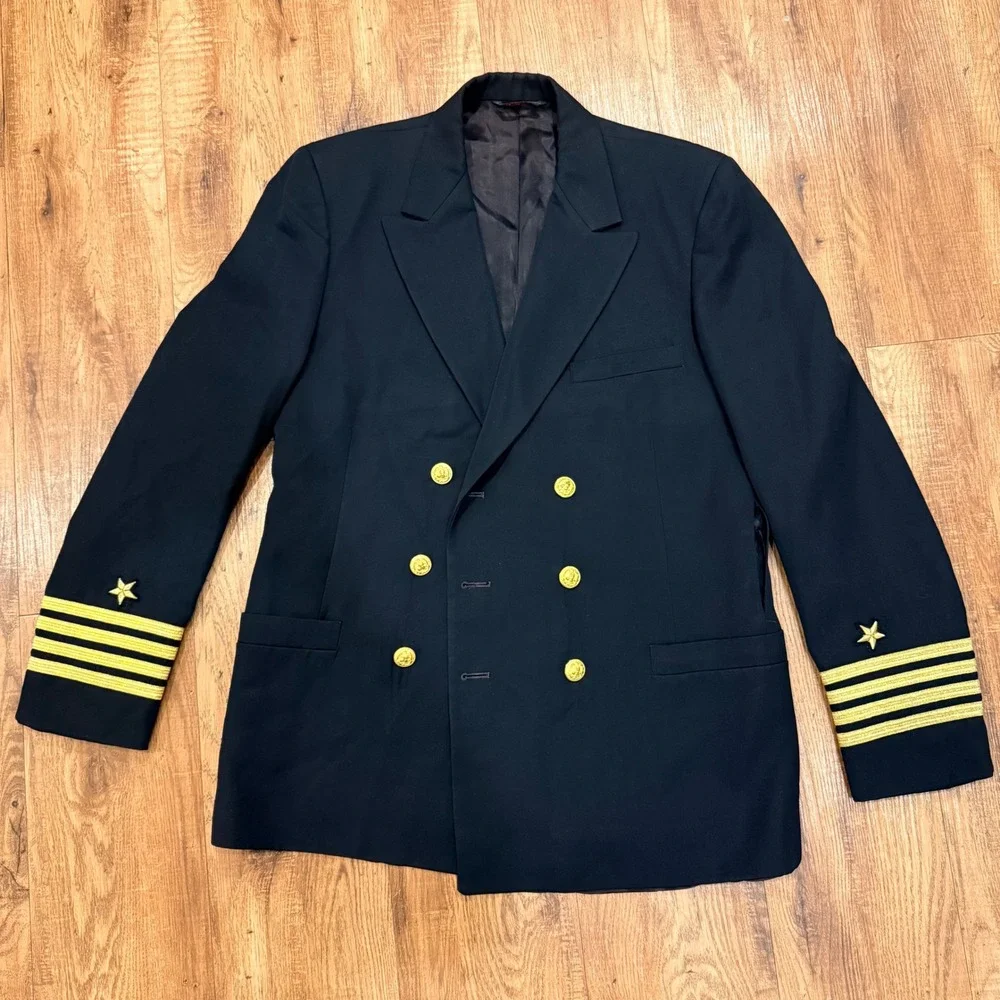 Vntg 1986 US Navy Officer Dress Blue Jacket Kass Wilner-Howard Lieutenant Cmdr